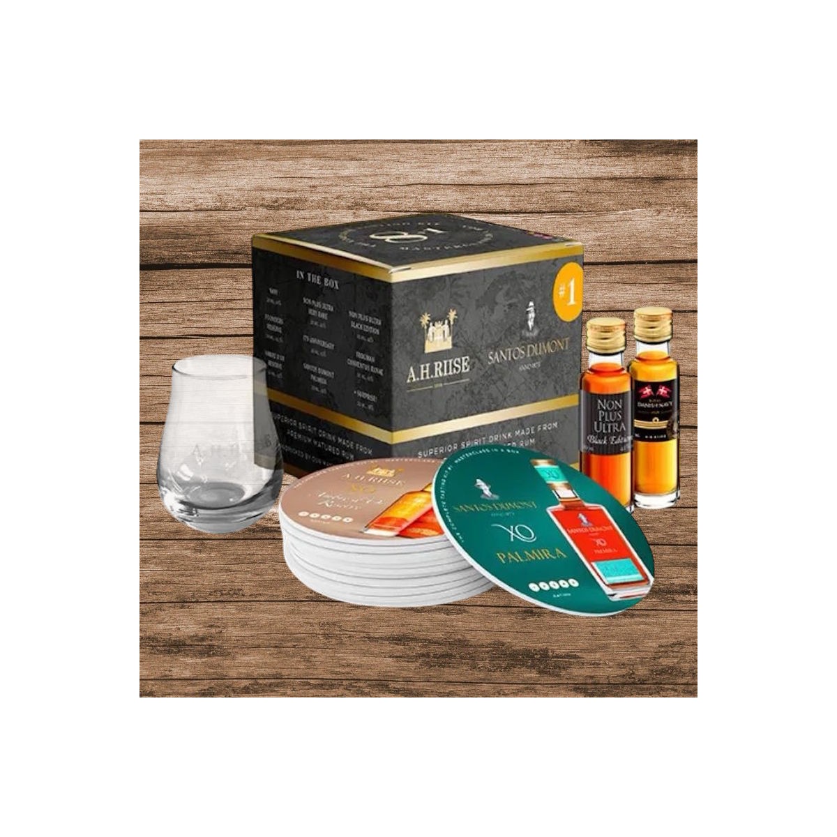 A.H. Riise Tasting Kit Black 8+1 inkl. Tasting-Glas
